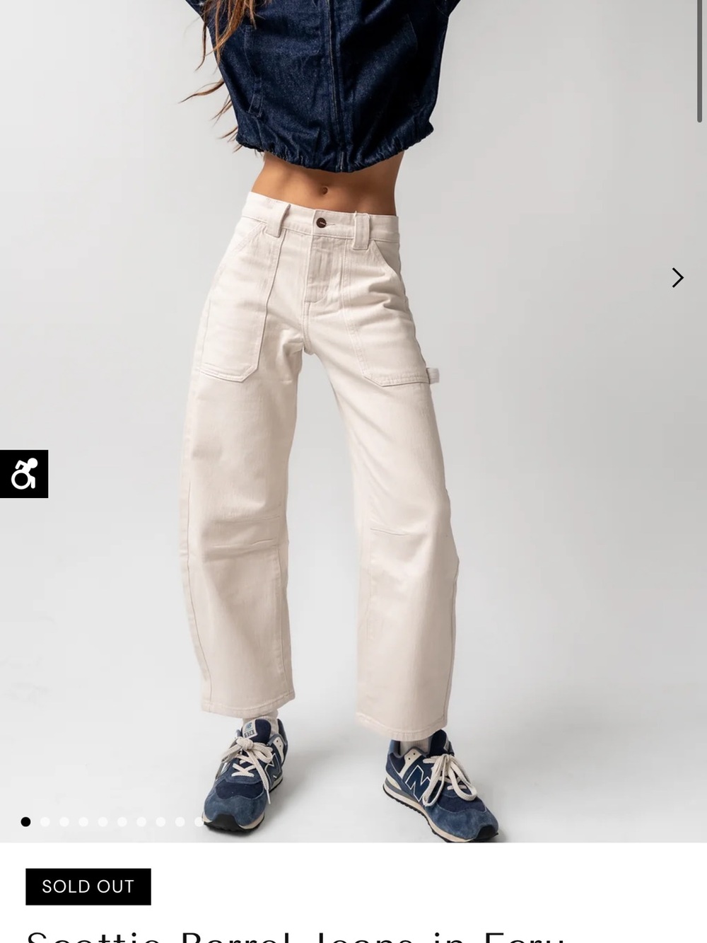 bohme Scottie Barrel Jeans in Ecru - 26